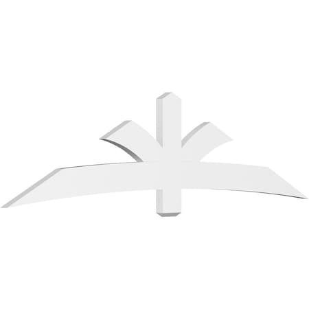 Ekena Millwork Davenport Architectural Grade PVC Gable Bracket, 96"W x 24"H x 2"D x 6"F, 6/12 Pitch GBP096X24X0206DAV00